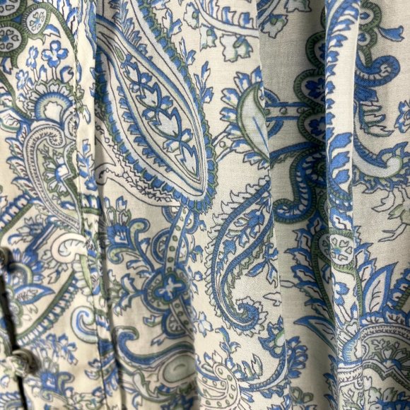 Ann Taylor Boho Paisley Button-down Blouse M - Picture 8 of 10